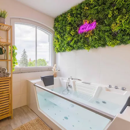 Tropengefluester Penthouse Hof, Whirlpool, Digital Checkin, 300mbit Wlan, Ballkon, Weber Grill * Hof (Bavaria)