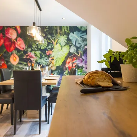 Tropengefluester Penthouse Hof, Whirlpool, Digital Checkin, 300mbit Wlan, Ballkon, Weber Grill Apartment *